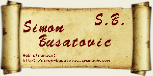 Simon Bušatović vizit kartica